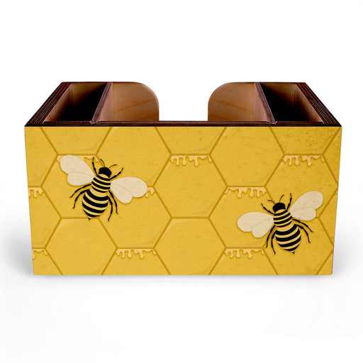 Wooden Bar Caddy - Honeycombs