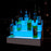 BarConic® LED Liquor Bottle Display Shelf - 4 Tier (Step) - White - Multi-Colored Lights 