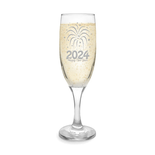 New Years Champagne Glass - 2024 - 7.5 OZ Flute