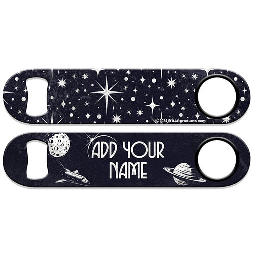 "ADD YOUR NAME" Speed Bottle Opener - Retro Space