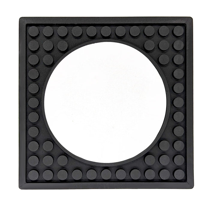 Custom Rubber Coaster Mat with Circle Imprint Area - 3.9" x 3.9"