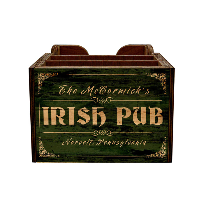 Bar Top Napkin Caddy - Irish Pub