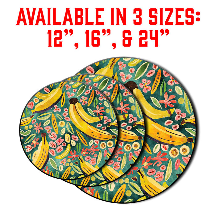 Lazy Susan - Watercolor Fruit - Banana - 3 Different Sizes