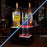BarConic® LED Liquor Bottle Display Shelf - 2 Tier Inner Corner - Multi-Colored Lights