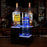 BarConic® LED Liquor Bottle Display Shelf - 2 Tier Inner Corner - Black - Multi-Colored Lights