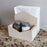 Upright Wooden Napkin Holder With Storage - Natural Wood