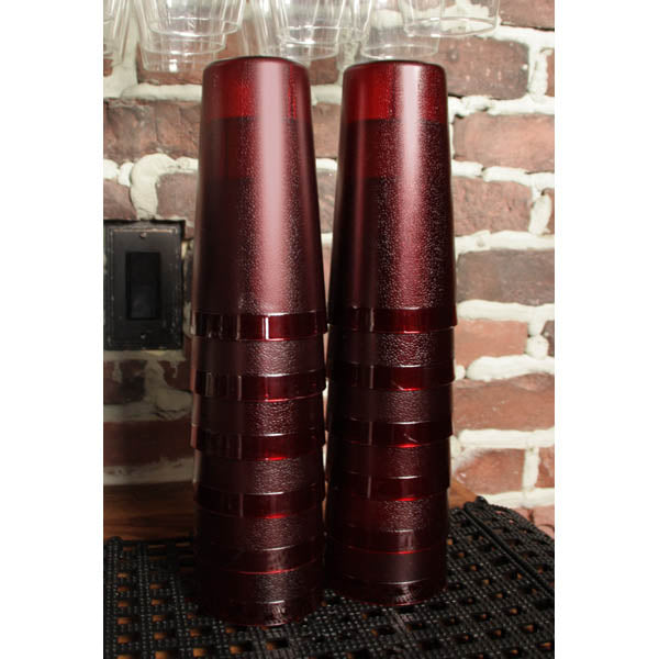 20oz BarConic® Red Stackable Pebbled Tumblers