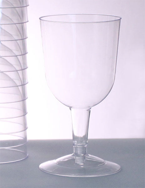 Plastic (Polystyrene) Wine Glass - 6 ounce (sleeve of 12)