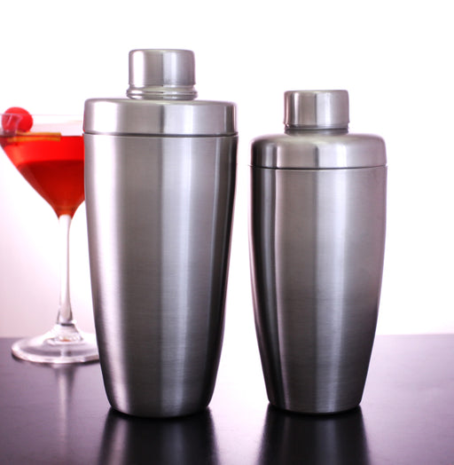 3 Piece Stainless Steel Flat Top Cocktail Shakers