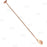 BarConic® Copper Plated Bar Spoon w/ Muddler Tip - Professional Grade - 40cm Length 