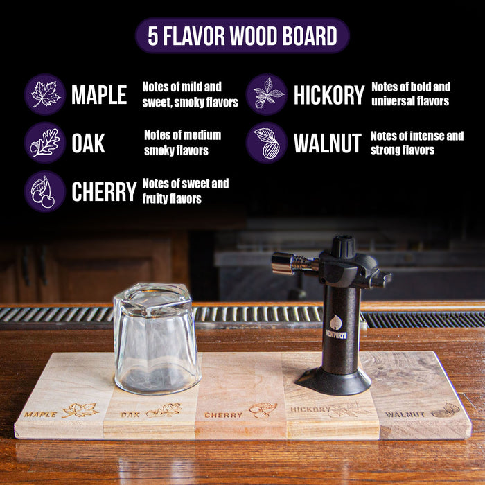 Whiskey Smoker Sampler Board - 5 Flavors