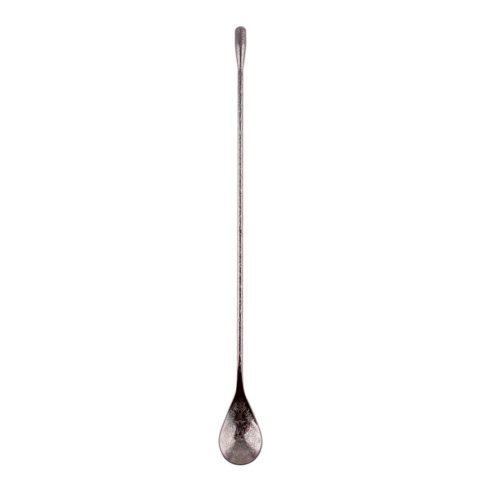 BarConic® Floral Etched Teardrop Bar Spoon ( Color Options )