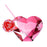 Pink Heart Shaped Novelty Cup w/Lid & Straw - 20 oz.