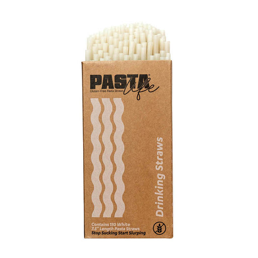 Pasta Straws - Gluten-Free - White 7.5" 150pk