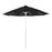 California Umbrella 9' Pole Push Lift SUNBRELLA With White Aluminum Pole - Black Fabric