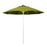 California Umbrella 9' Pole Push Lift SUNBRELLA With White Aluminum Pole - Kiwi Fabric