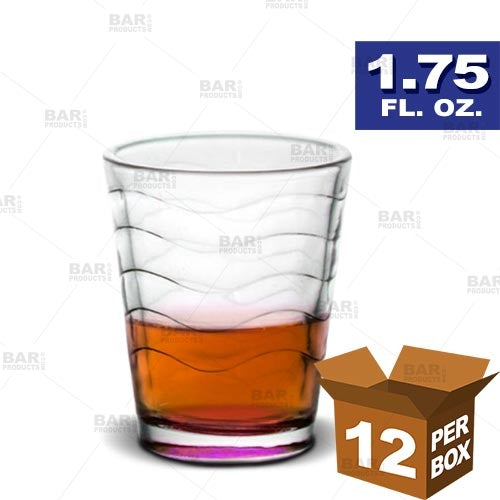 BarConic® Pink Wave Shot Glass - 1.75 oz [Box of 12]