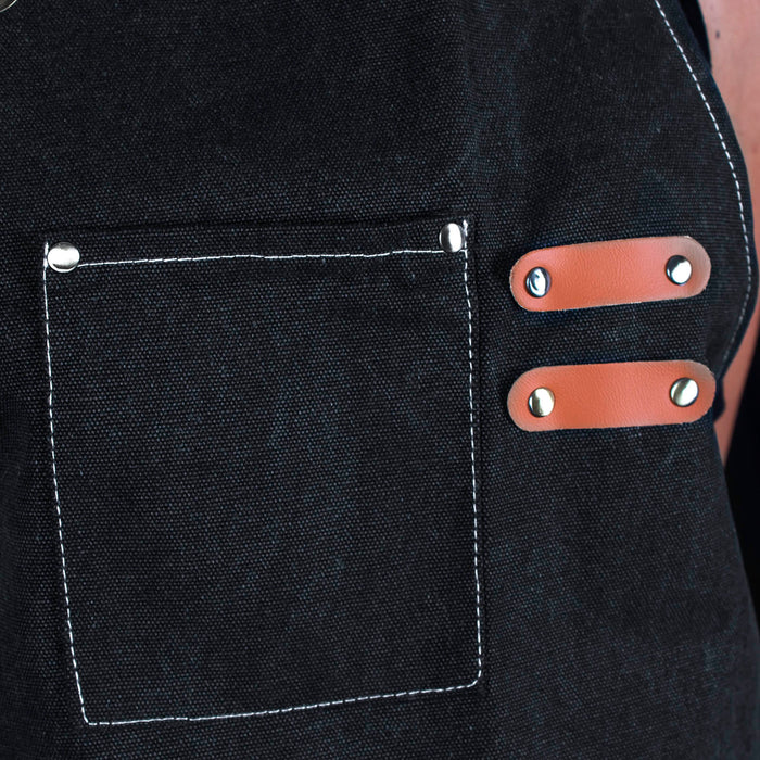 BarConic® Black Canvas Apron With Adjustable Straps