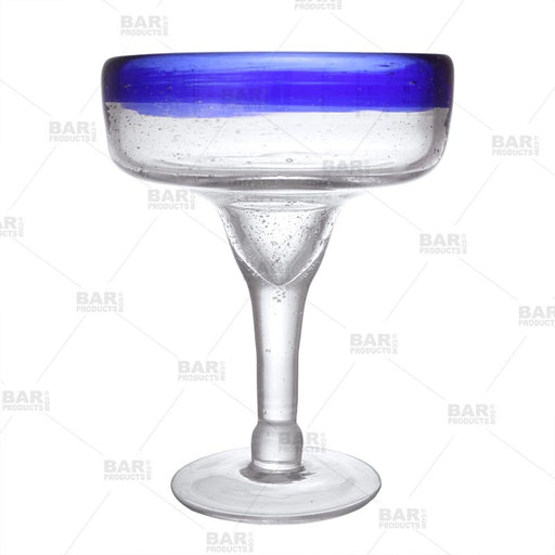 BarConic® Glassware - Blue Rim Margarita Glass - 14 oz