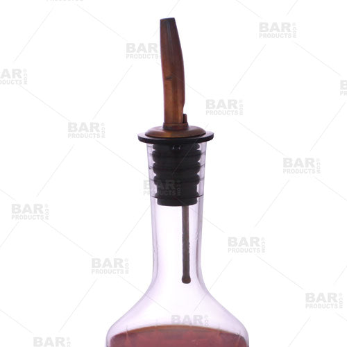 BarConic® Bitters Bottle with Feather Etching and Liquor Pour Spout