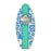 Blue Hawaiian Flowers Wooden Surfboard Wall Bottle Opener