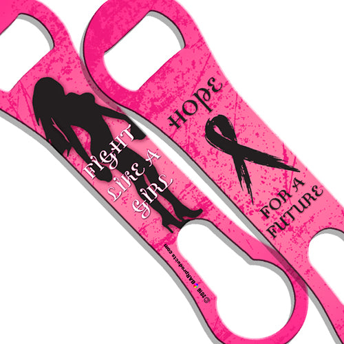 Kolorcoat™ V-Rod® Bottle Opener - Breast Cancer Awareness - Fight Like A Girl