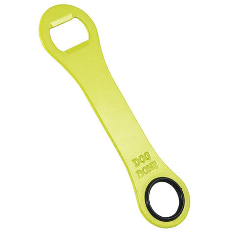 Dog Bone Bottle Opener / Bar Key - Neon Yellow