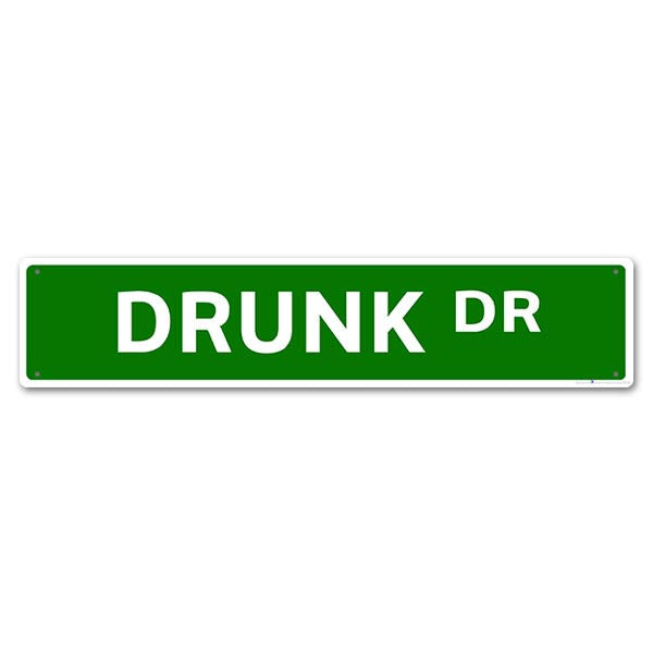 Drunk Dr" Kolorcoat Metal Bar Sign