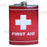Stainless Steel Hip Flask - First Aid Design - 12 ounce