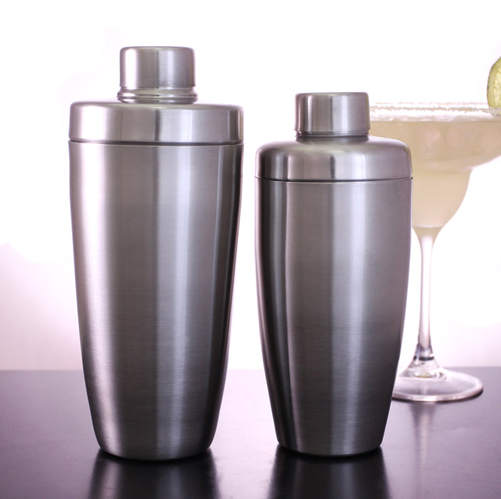 3 Piece Stainless Steel Flat Top Cocktail Shakers