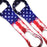 Splattered Grunge U.S Flag Glitter V-Rod® Bottle Opener