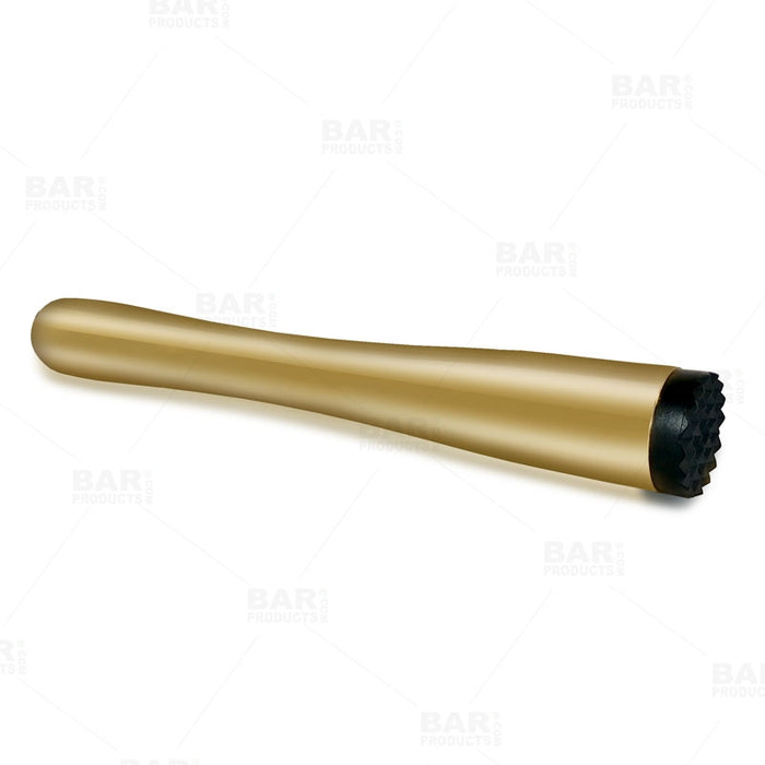 BarConic® Muddler - Gold Plated w/ Black Serrated Head 