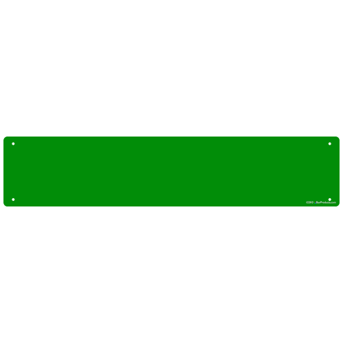 Kolorcoat™ Custom Metal Bar Sign - 24" x 5" - Green