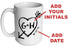 CUSTOMIZABLE 15 ounce Coffee Mug - INITIALS - Heart & Arrow