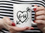 CUSTOMIZABLE 15 ounce Coffee Mug - INITIALS - Heart & Arrow