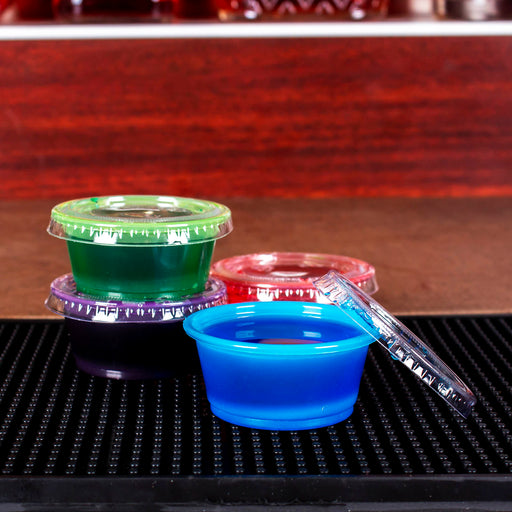 Jello Shot Cups w/Lids - Multi Color - 2 ounce - 50 pack