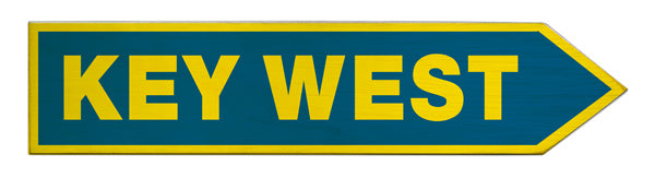 Key West Wood Arrow Sign- Right