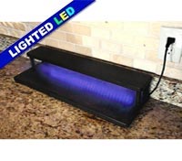 LED Counter Caddies™ - Black Straight Shelf - Liquor/Wine Bottle Display - 24" Length - lighted
