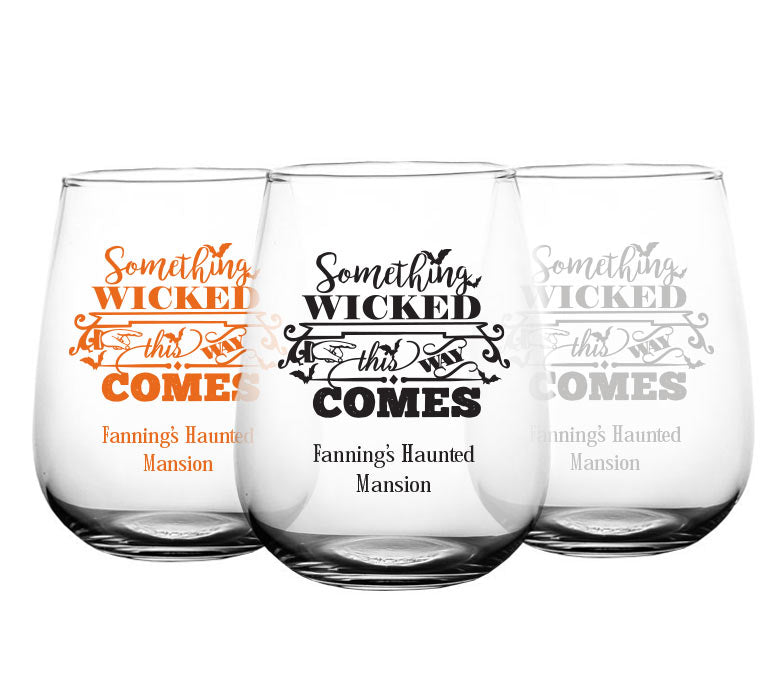 CUSTOMIZABLE - Stemless Wine Glass - 17 ounce - Something Wicked