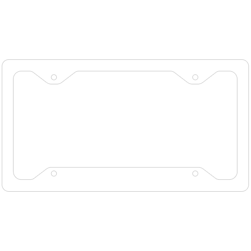 License Plate Frame - White
