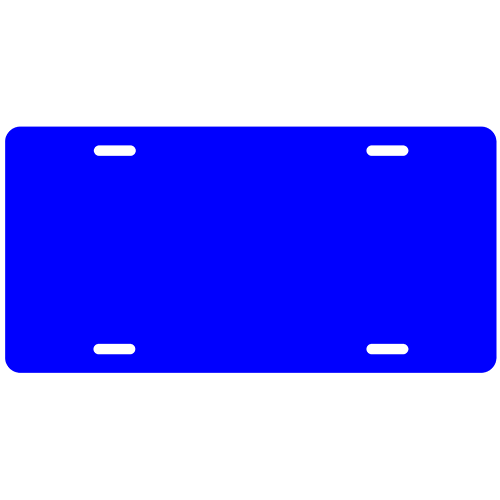 Custom License Plate - Blue