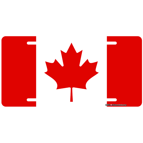 Custom License Plate - Canada Flag