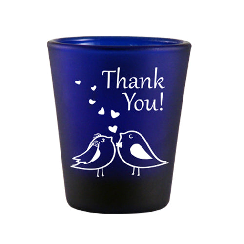 Love Birds "Thank You" - Wedding Shot Glass