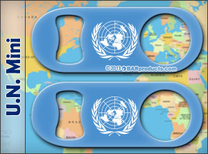 United Nations Flag Mini Bottle Opener