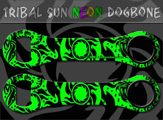Neon Tribal Sun Dog Bone Opener