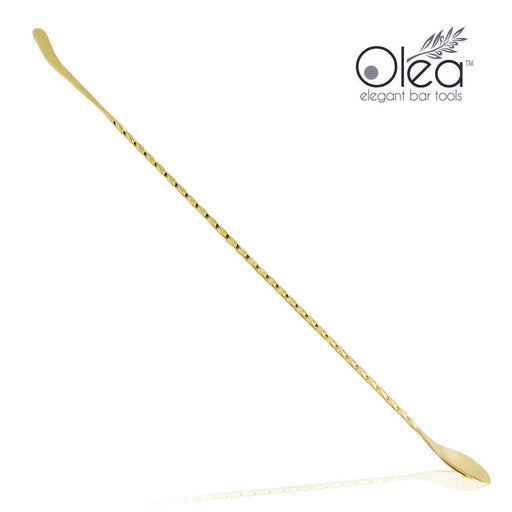 Olea™ Gold Plated Bar Spoon - Bent Tip - 40cm Length