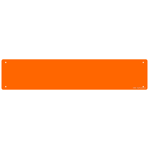 Kolorcoat™ Custom Metal Bar Sign - 24" x 5" - Orange