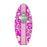 Hot Pink Hawaiian Flowers Wooden Surfboard Wall Bottle Opener