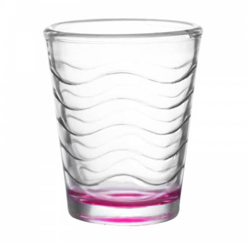 BarConic® Glassware - Shot Glass - Pink Wave 1.75 ounce