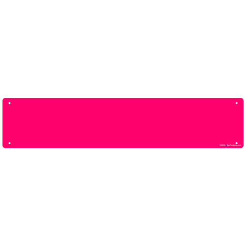 Kolorcoat™ Custom Metal Bar Sign - 24" x 5" - Pink
